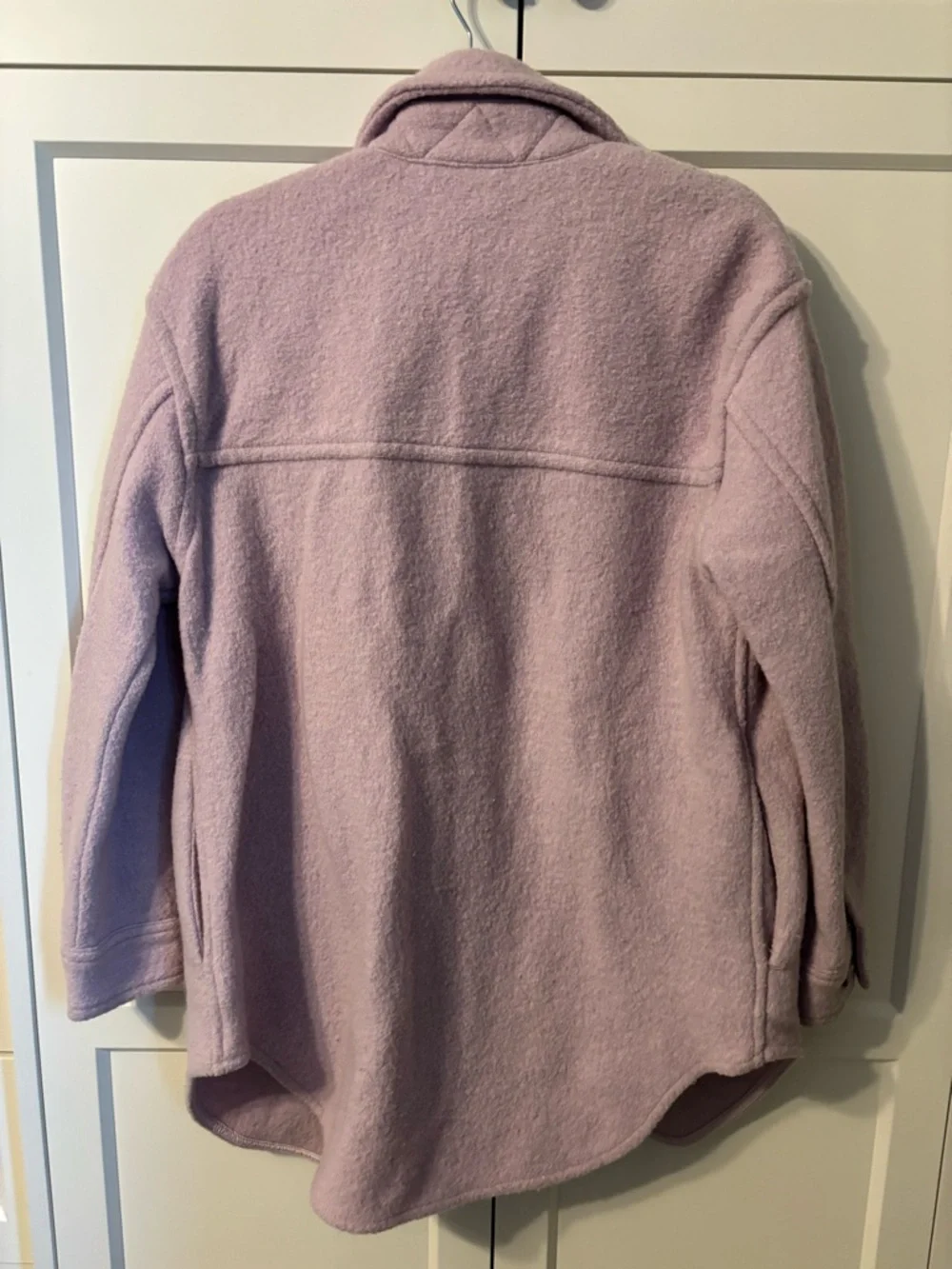 Wilfred Free Aritzia Lilac Purple Wool Blend Shacket Size Small - Picture 3 of 12